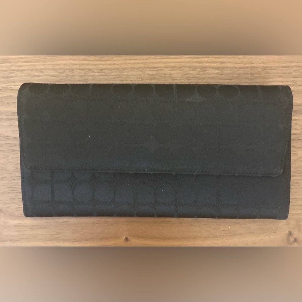 Black Textured Clutch Wallet